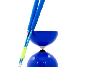 Juggle Dream Big Top Bearing Diabolo and Super Glass Hand Sticks – Blue